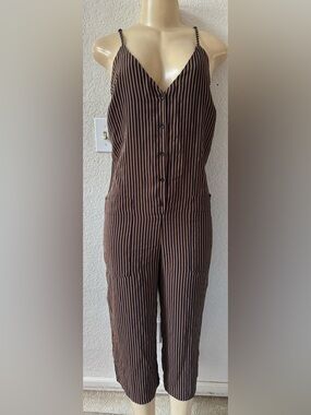 Dress Forum Brown and Black Striped Jumpsuit/romper summer boho
